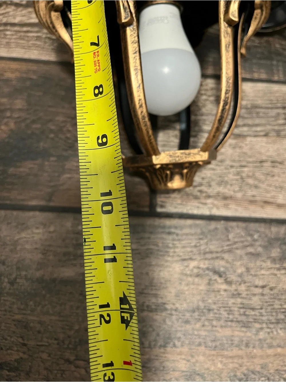 Homco Antique Bronze Ornate Hanging Lantern